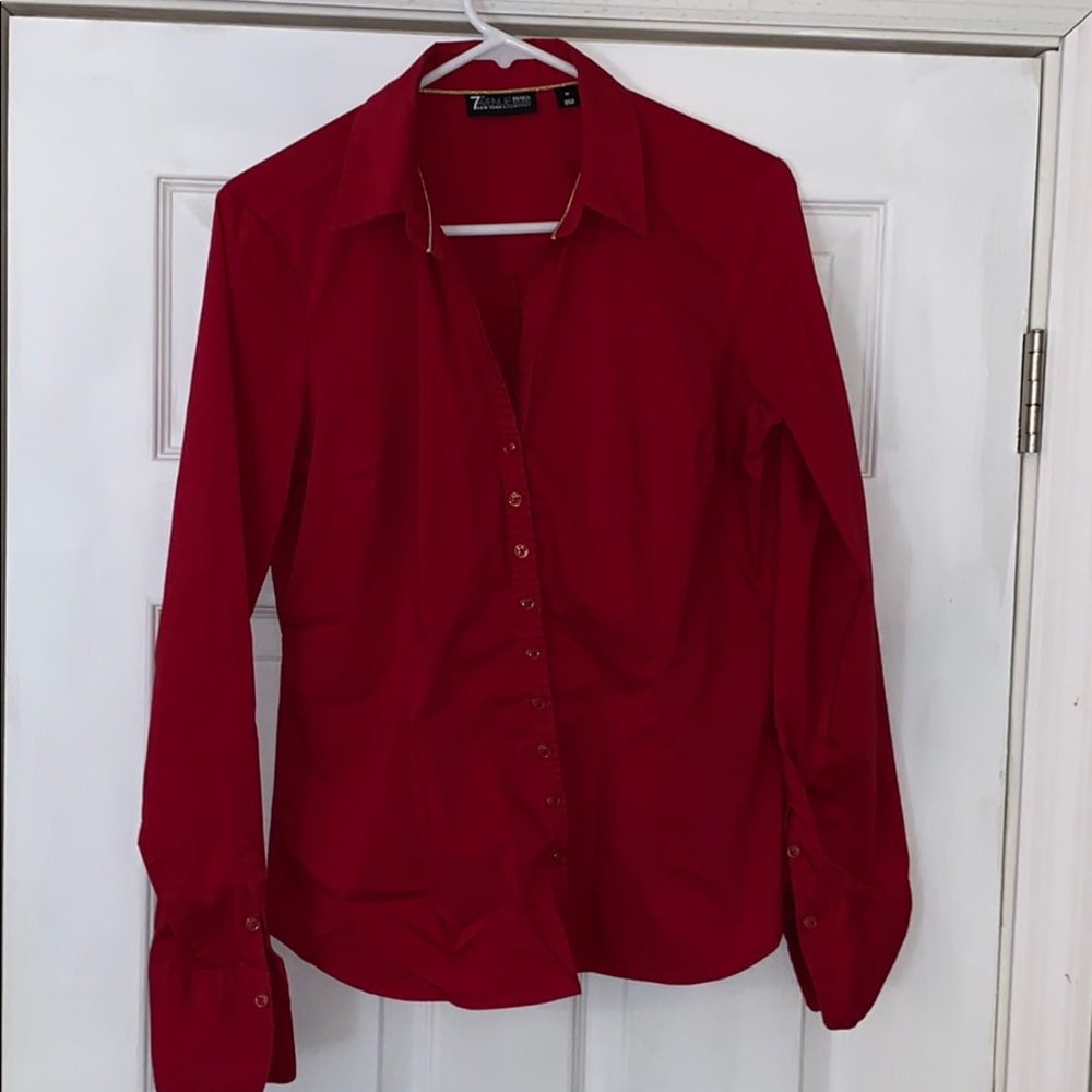 Red New York & Company button up